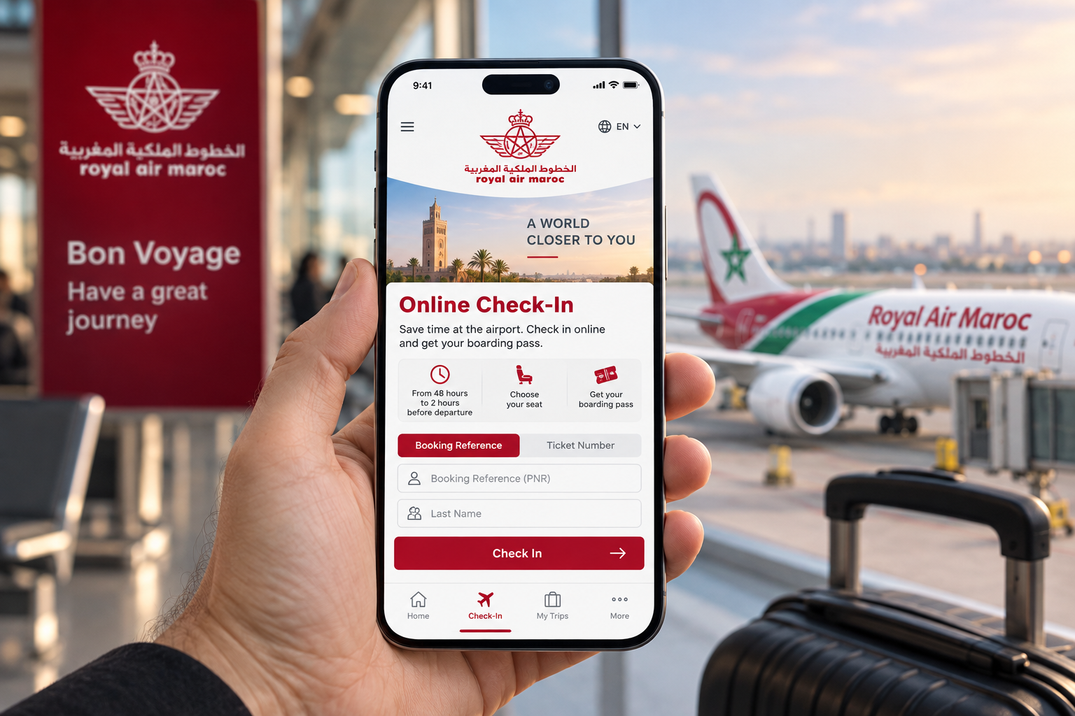 Royal Air Maroc online check-in service for passengers